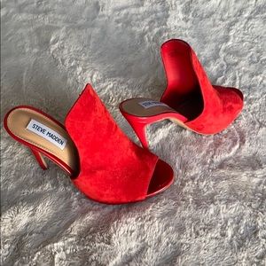 Steve Madden suede mule heels